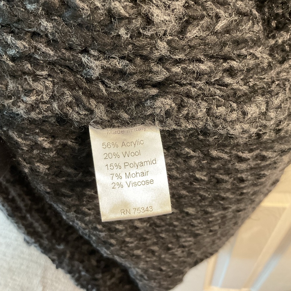 Cocogio Italian wool blend Cozy Hooded Knit Cardigan small euc boho festival - Picture 4 of 5